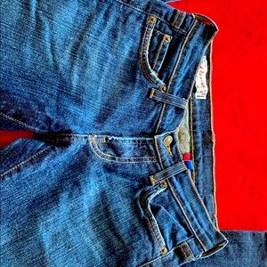 Red engines jeans